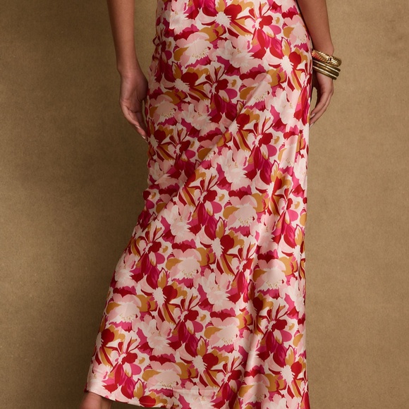 12th Tribe Joelle Pink Floral Maxi Skirt Size S - Picture 3 of 3